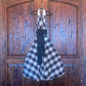 Boston Proper Gingham Wrap Belt maxi dress. Size 8